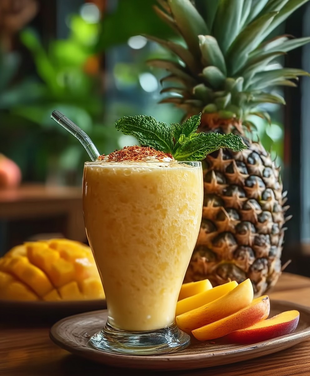 Pineapple peach smoothie