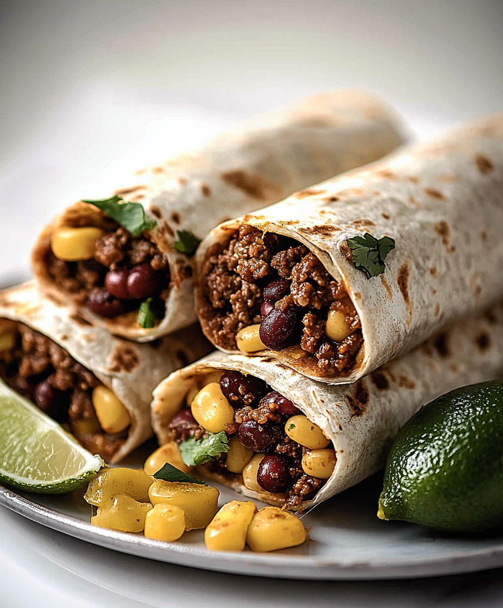 Beef Bean Burritos
