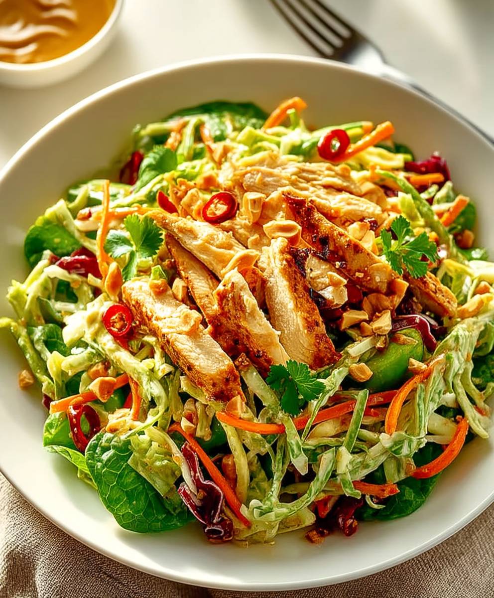Thai Peanut Chicken Slaw