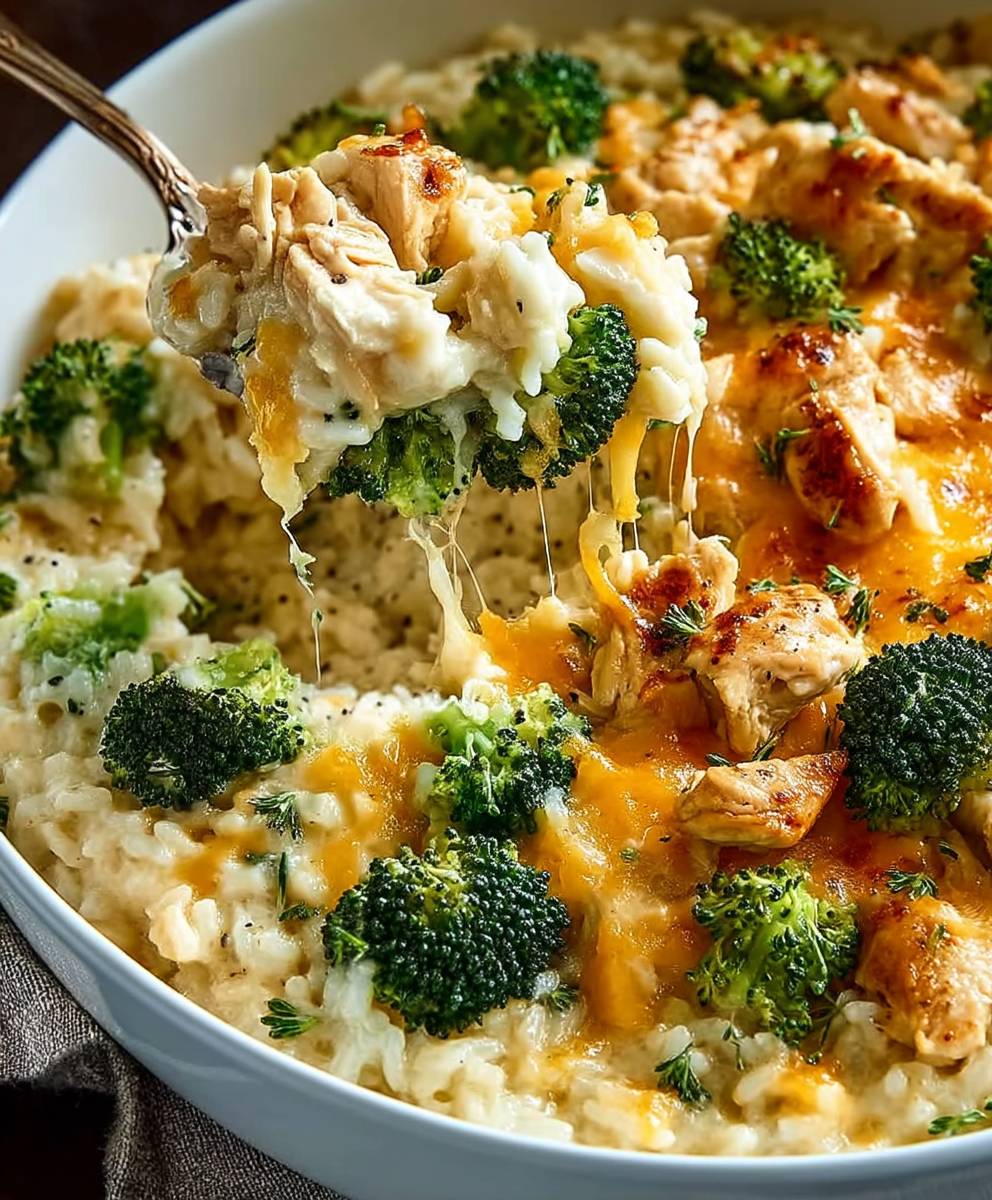 Cheesy Chicken Broccoli Rice