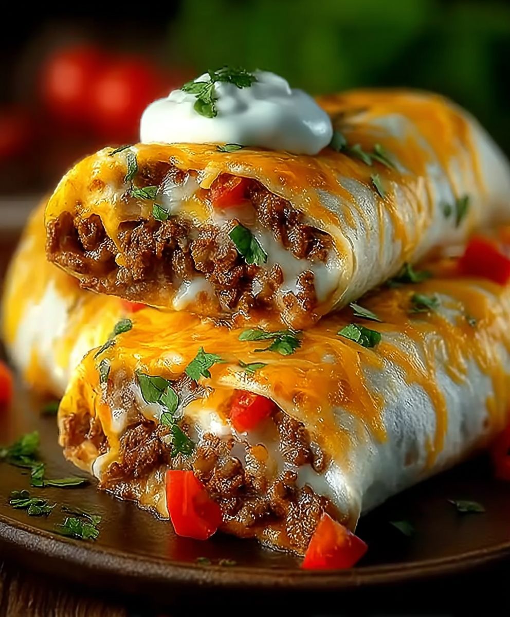 Cheesy Beef Burrito