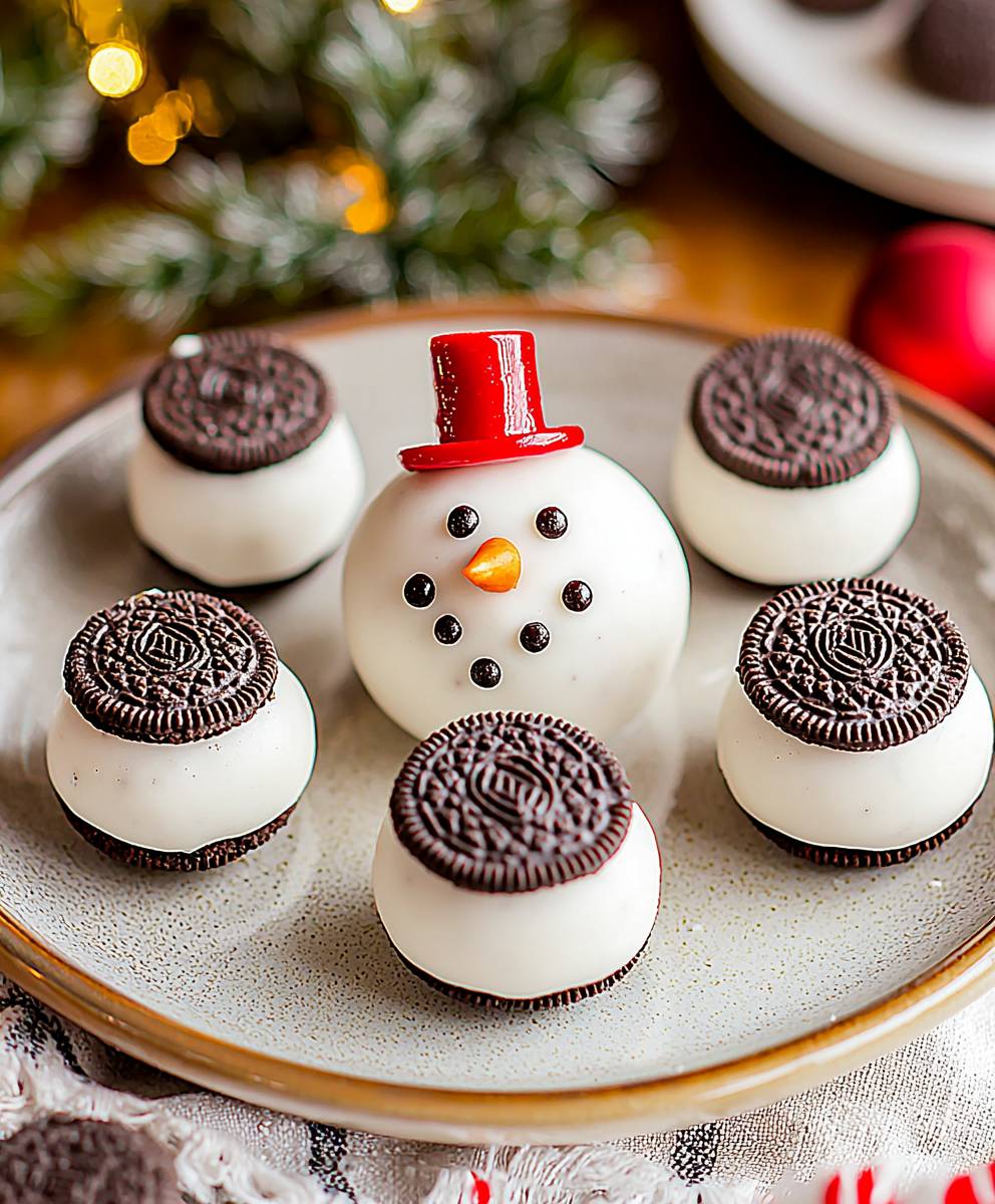 Snowman Oreo Balls