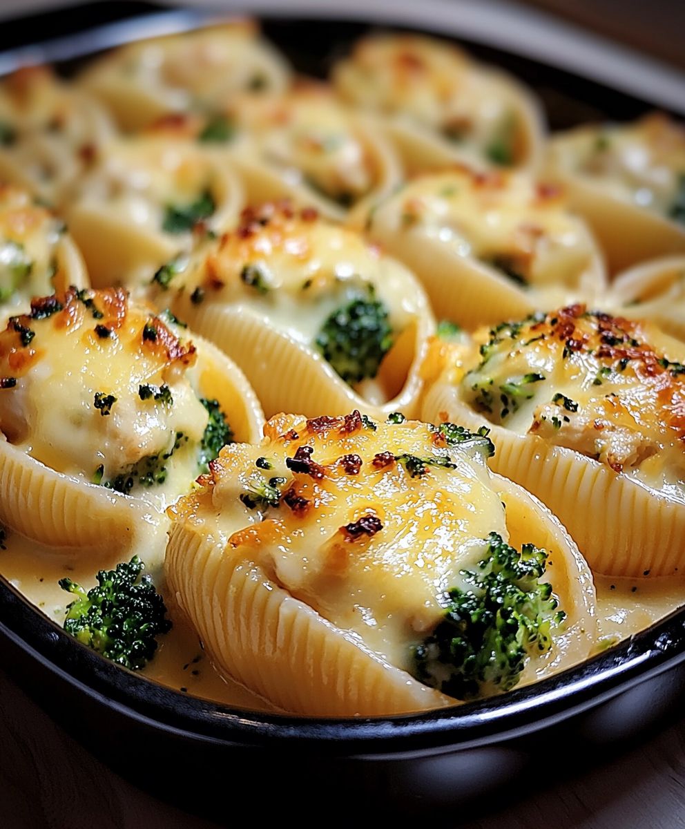 Chicken Broccoli Alfredo Shells