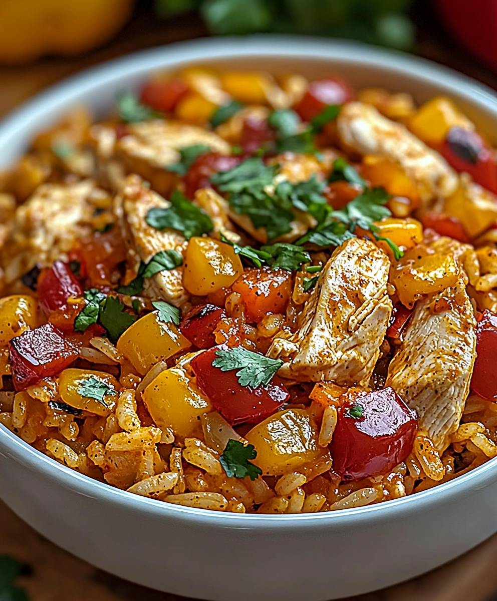 Chicken Fajita Rice Casserole