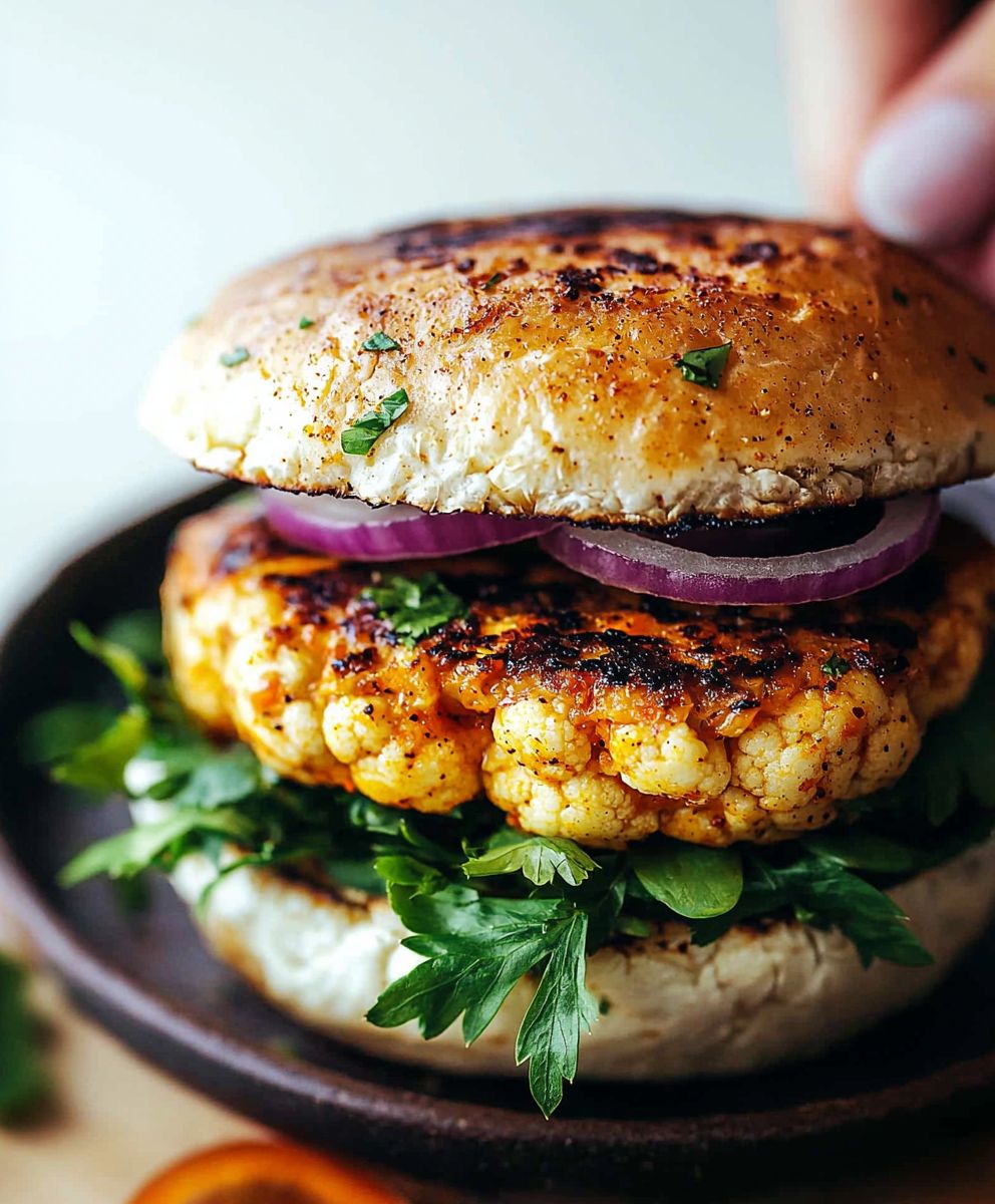 Spicy Cauliflower Burgers