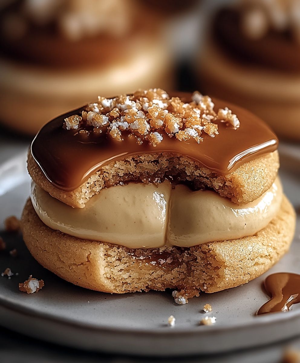Salted Caramel Cheesecake Cookies