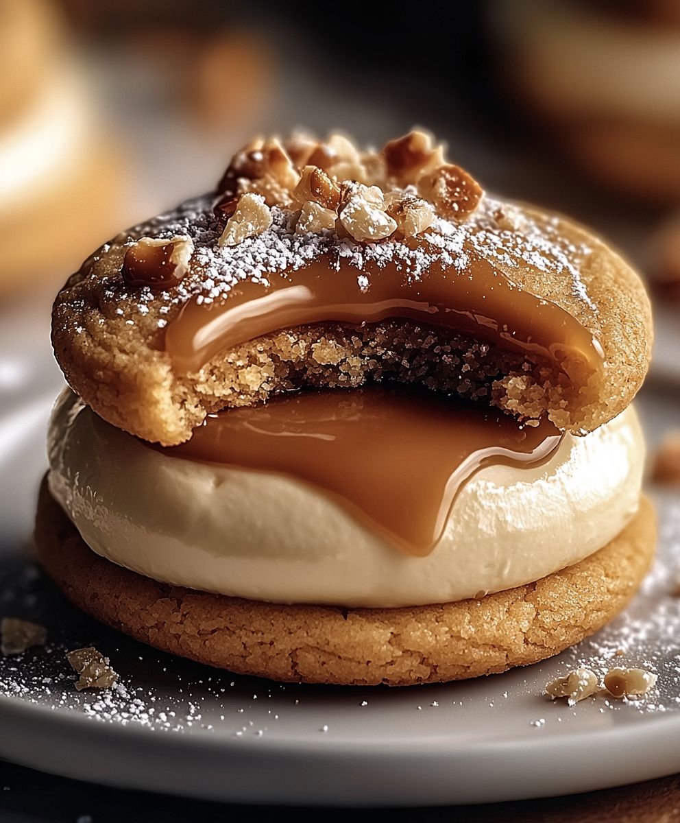 Salted Caramel Cheesecake Cookies