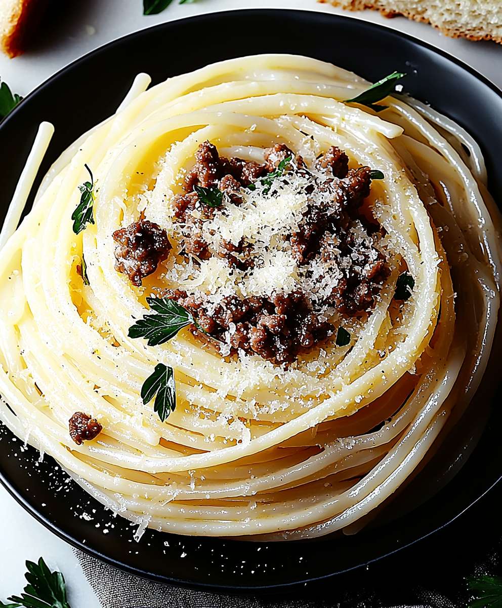 Garlic Butter Beef Linguine