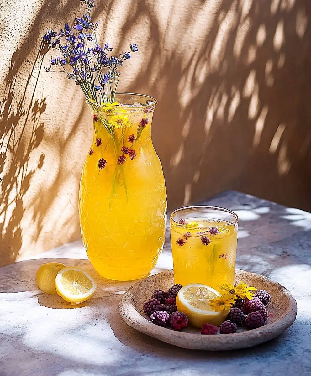 Wild flower berry lemonade