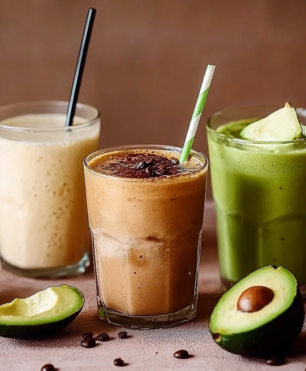 Coffee avocado milkshake