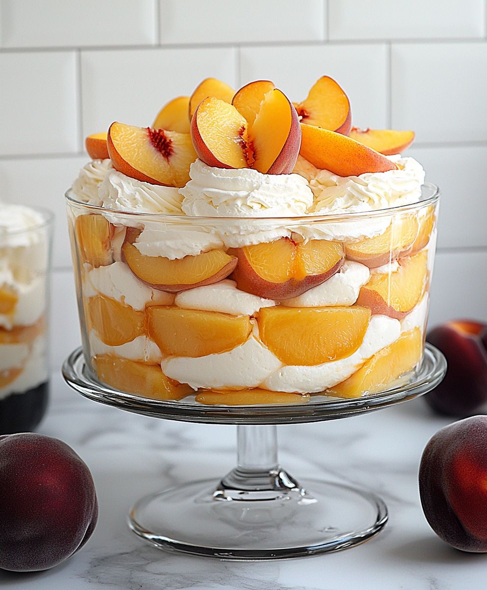 Peaches and Cream Trifle