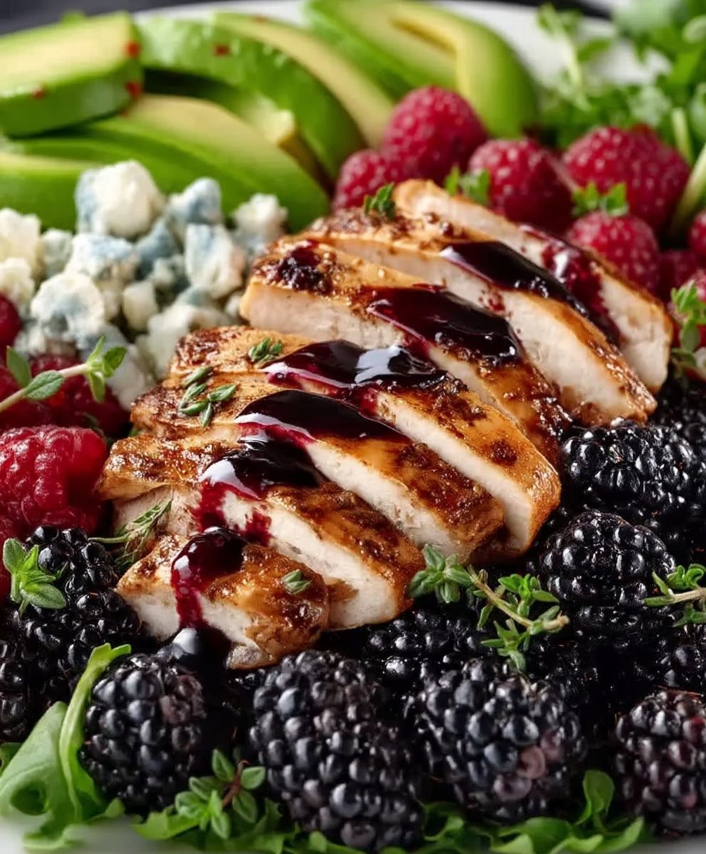 Blackberry chicken salad