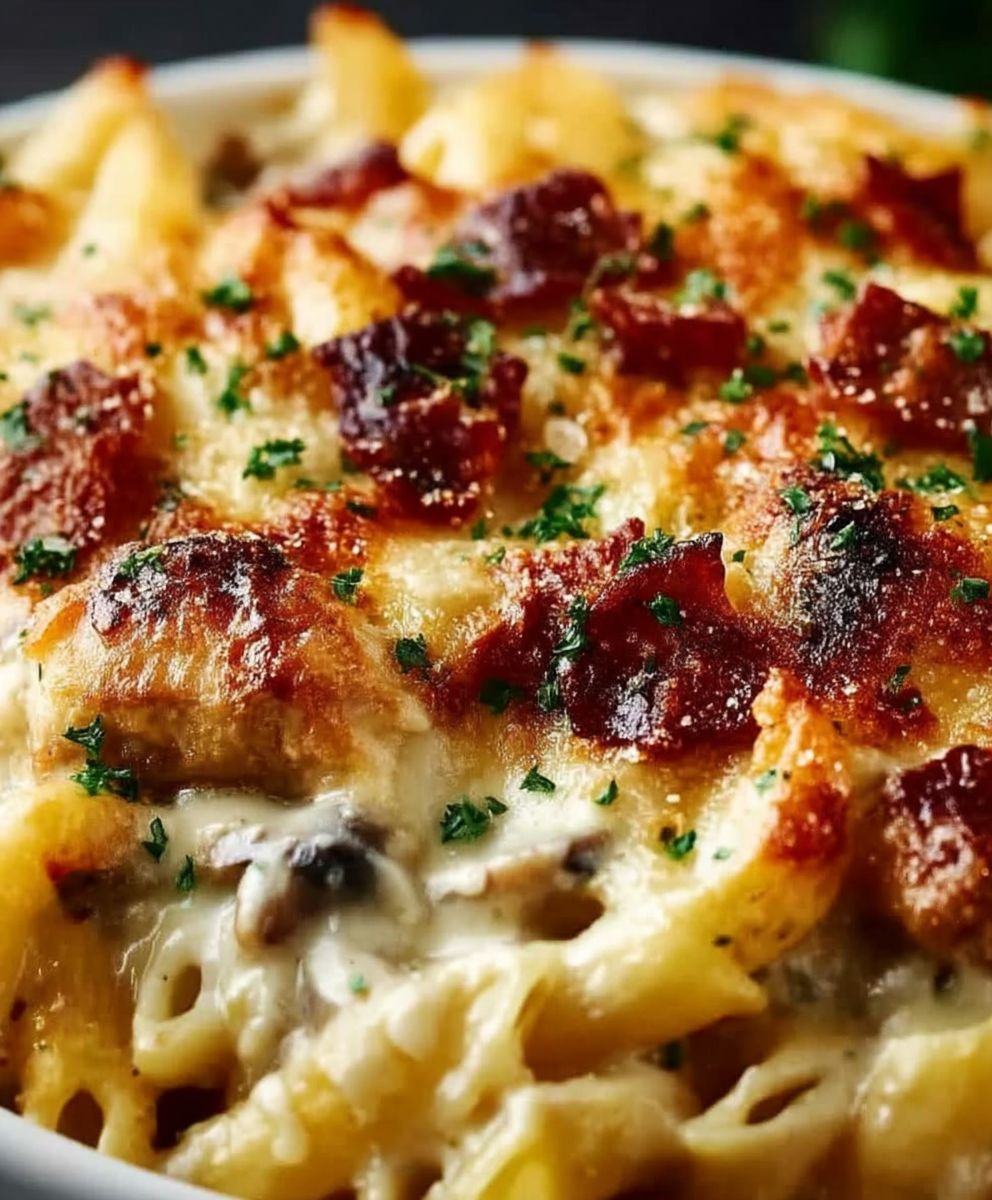 Chicken Alfredo Bake