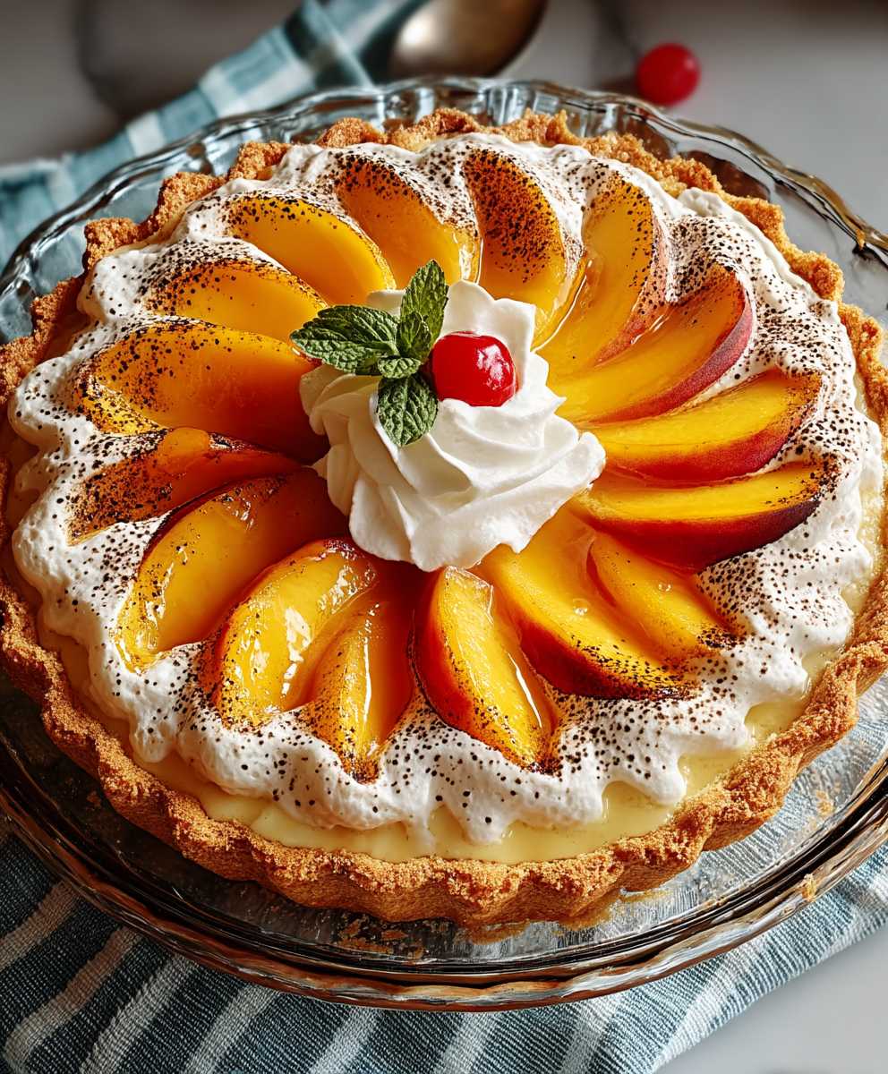 Peach chiffon cake