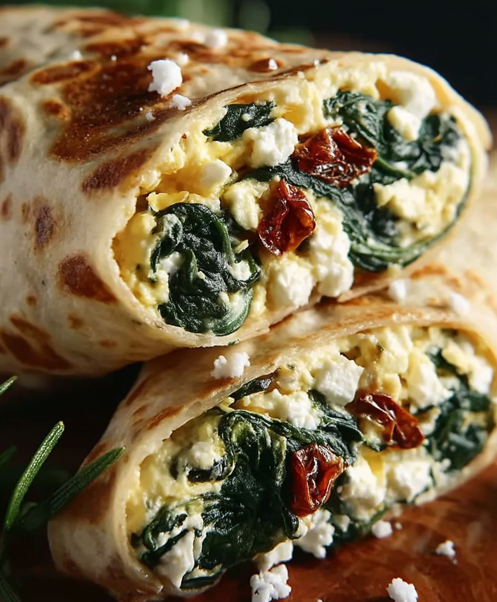 Spinach feta wrap