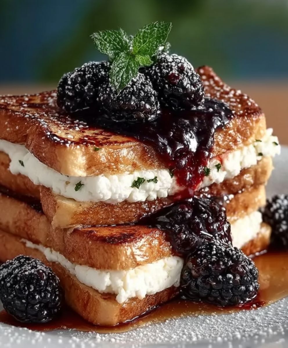 Blackberry Cream Cheese French Toast