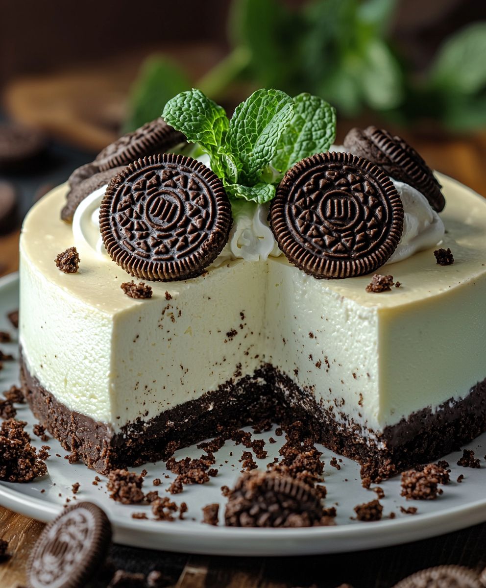 Oreo Mint Cheesecake