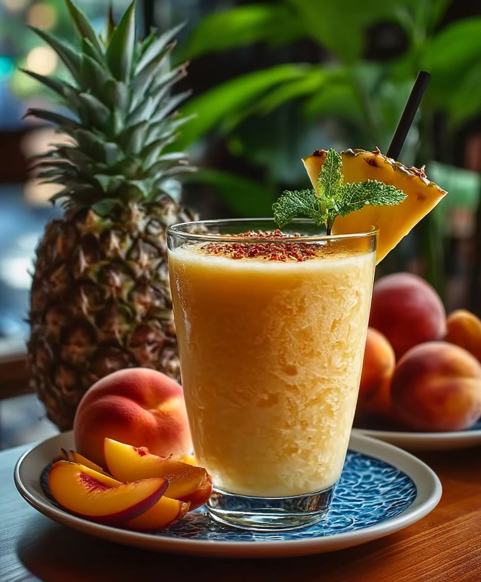 Pineapple peach smoothie