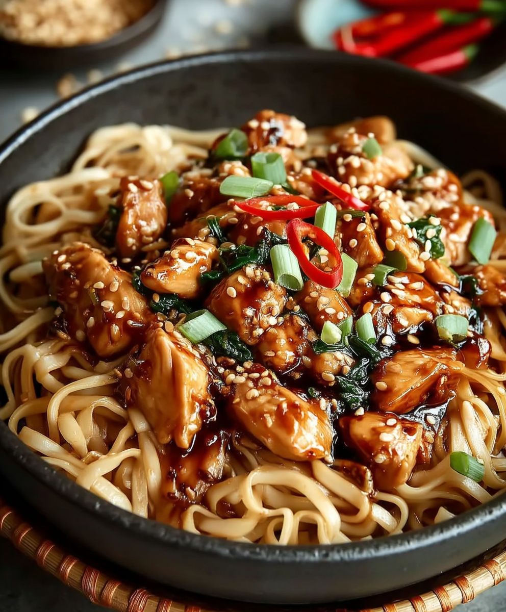 Kung Pao Chicken Noodles