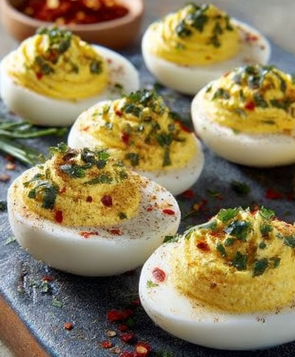 Deviled eggs appetizer