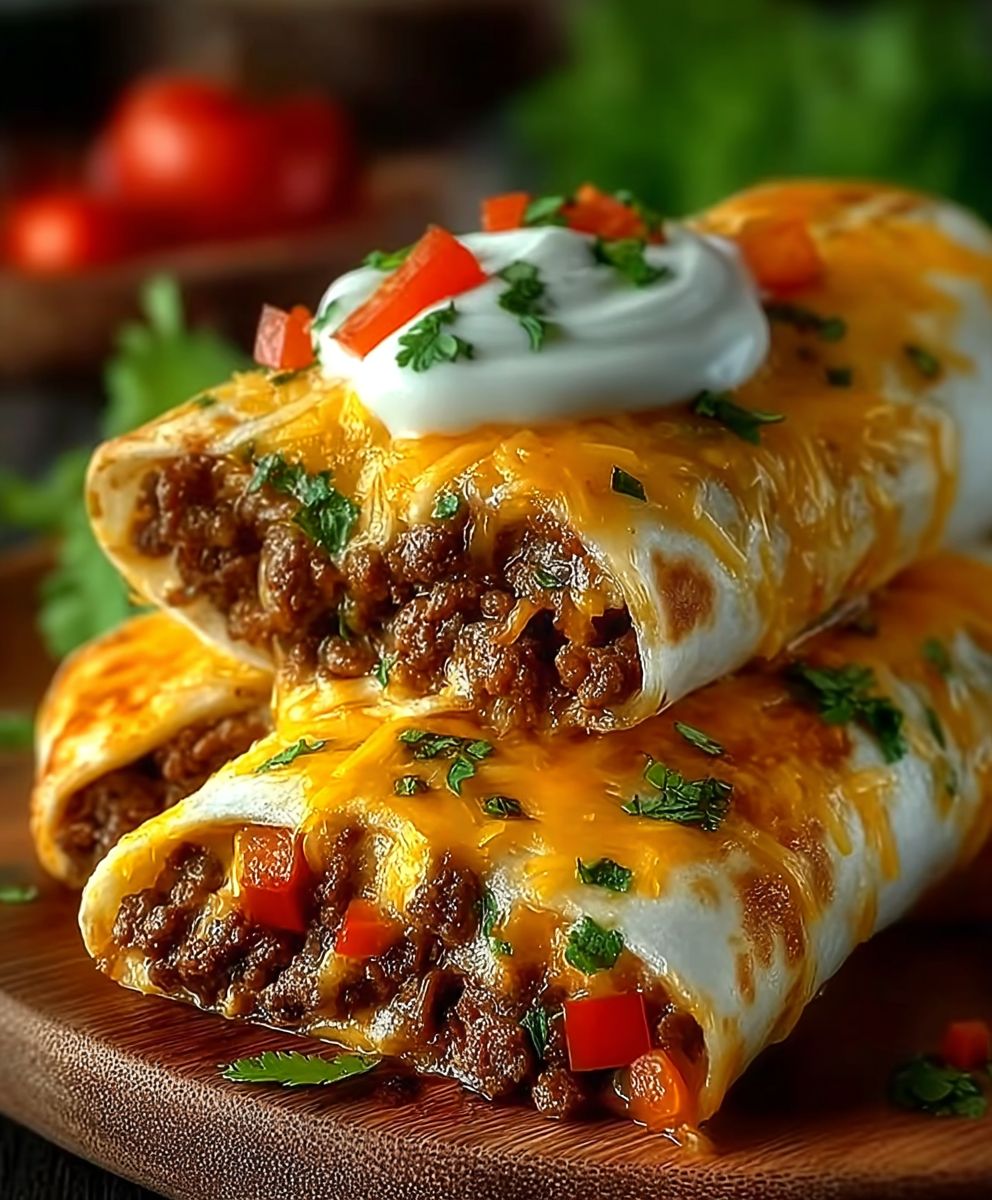 Cheesy Beef Burrito