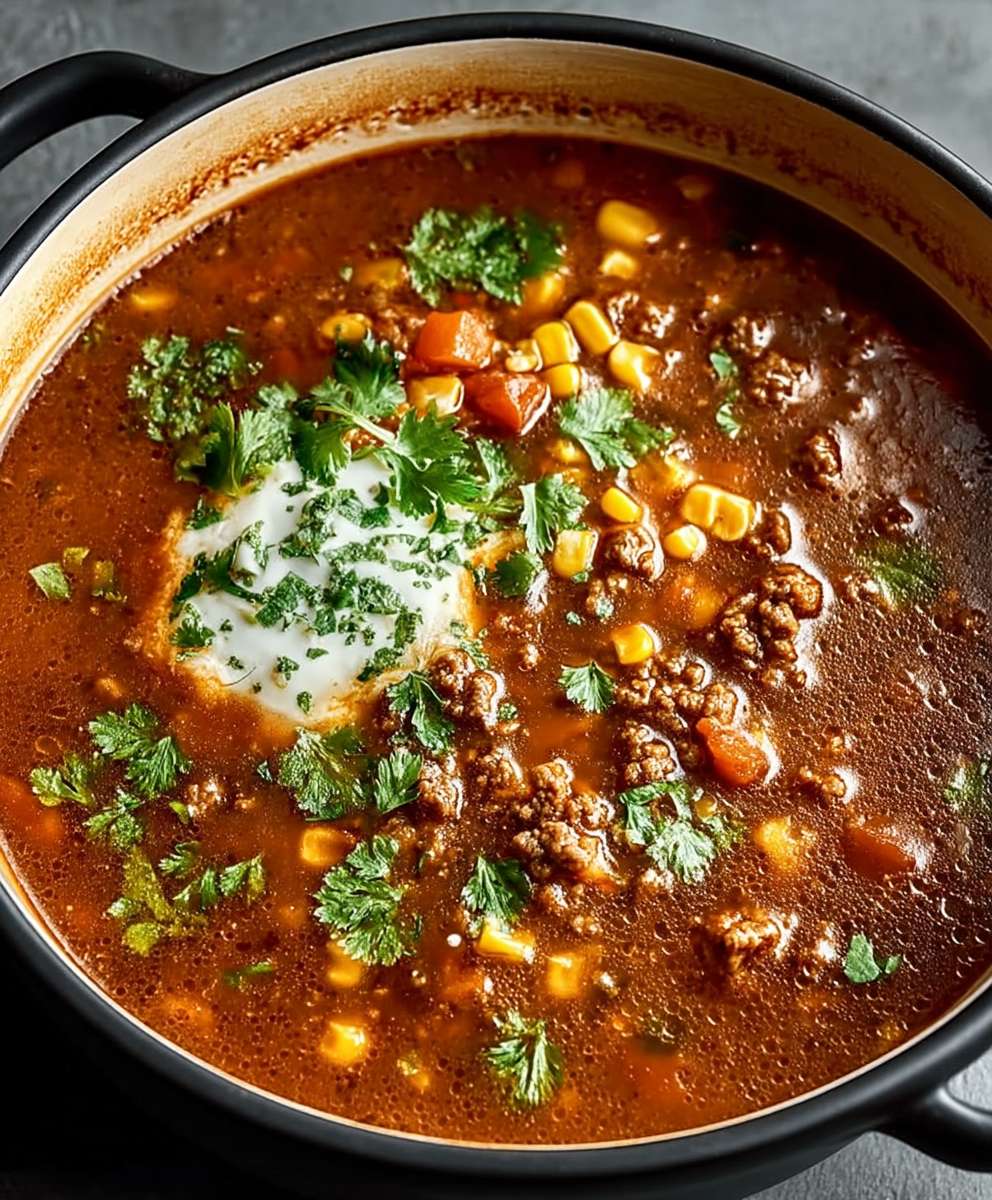 Ground Beef Enchilada Soup