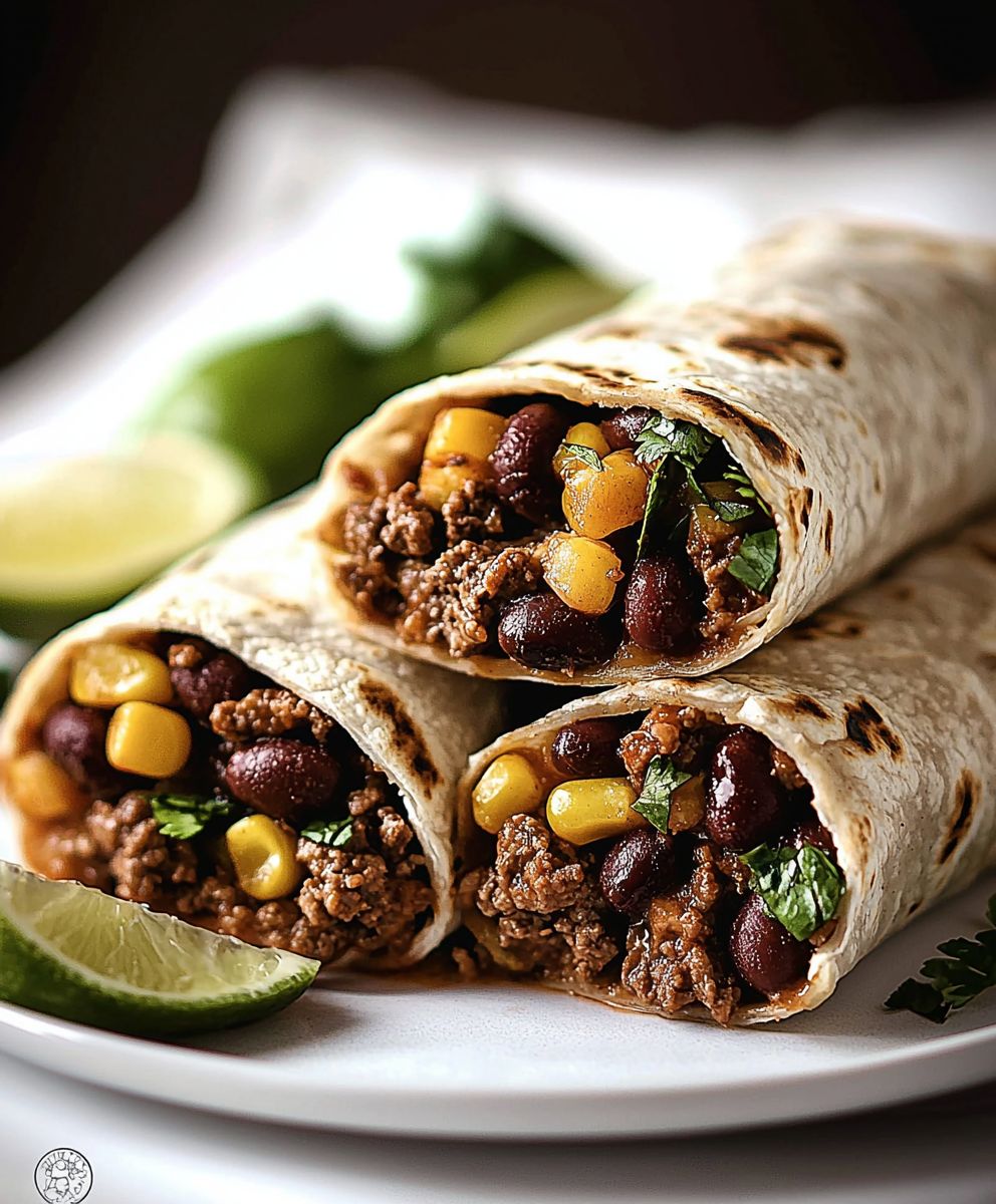 Beef Bean Burritos