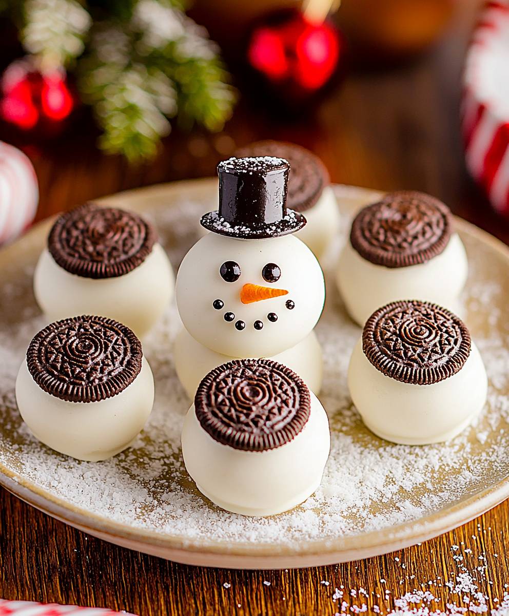 Snowman Oreo Balls
