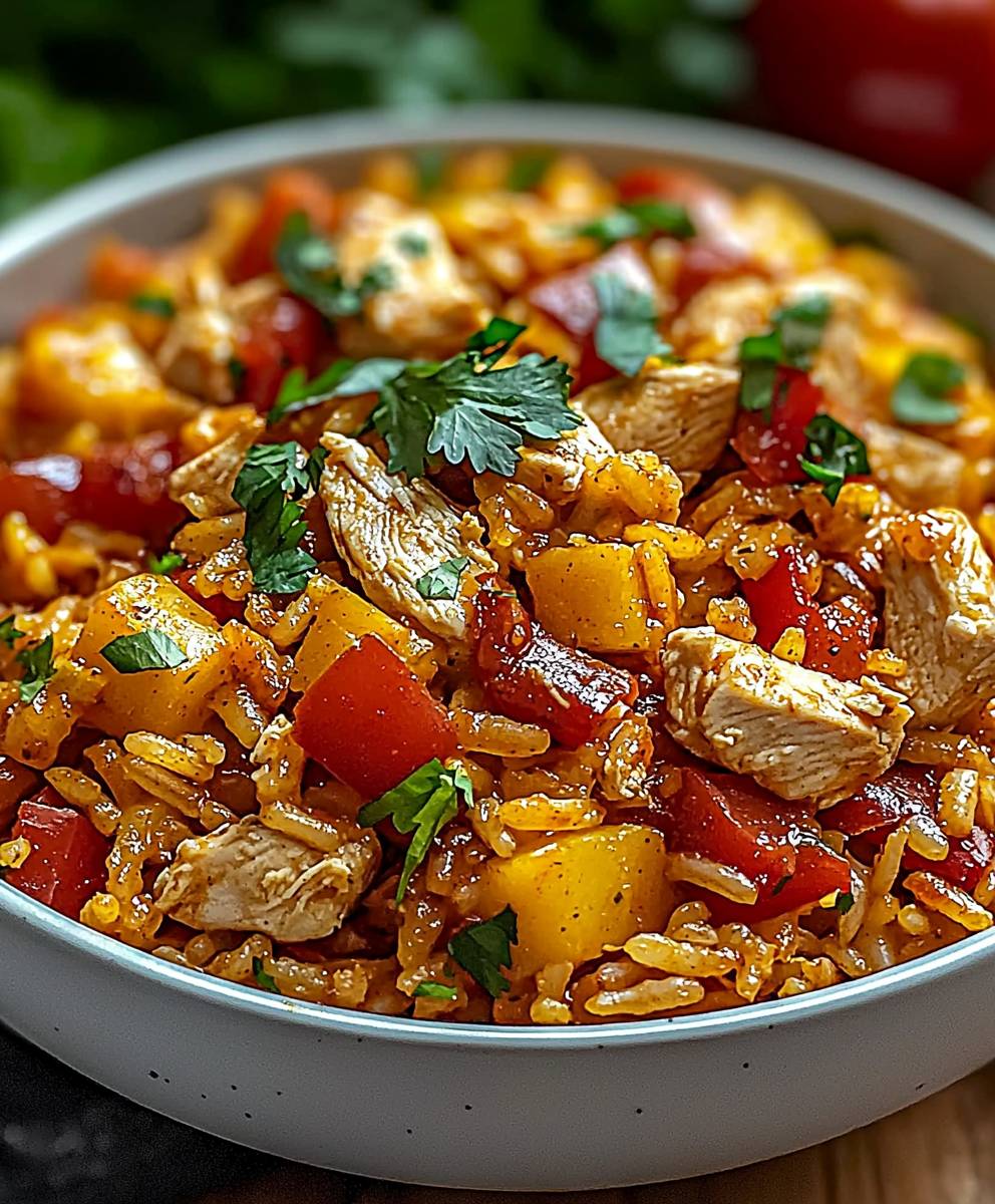 Chicken Fajita Rice Casserole