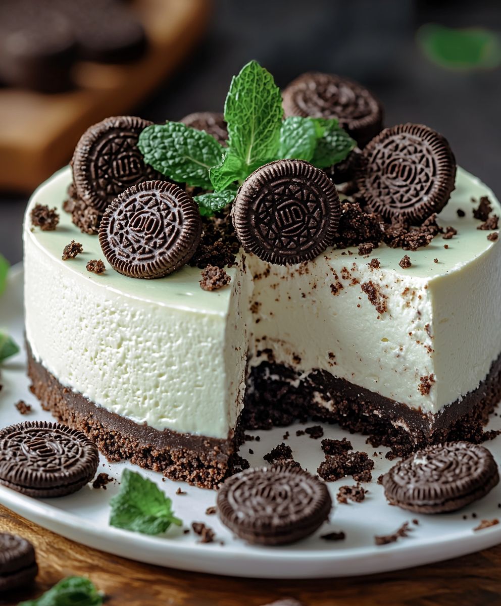 Oreo Mint Cheesecake