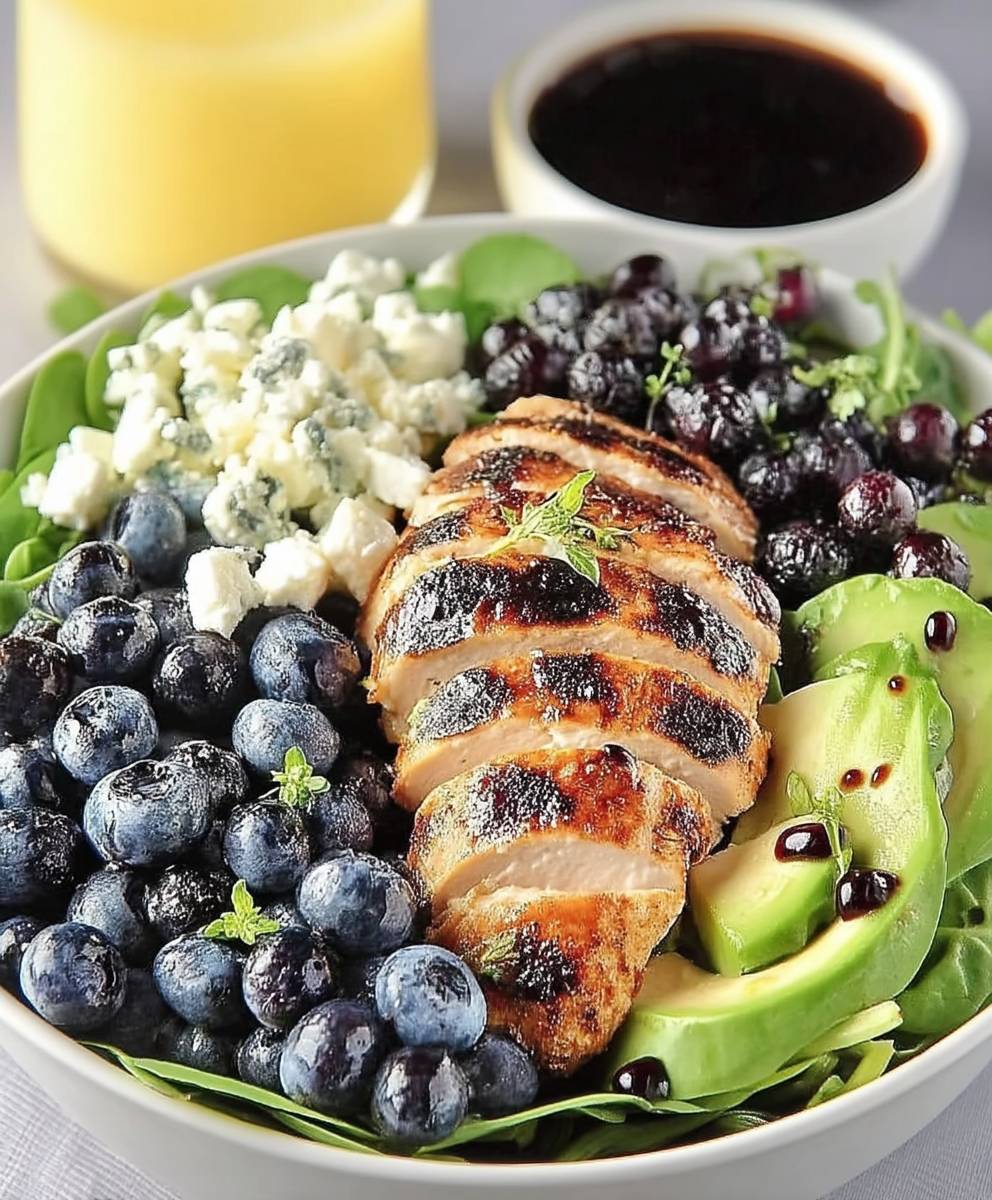 Chicken blueberry feta salad