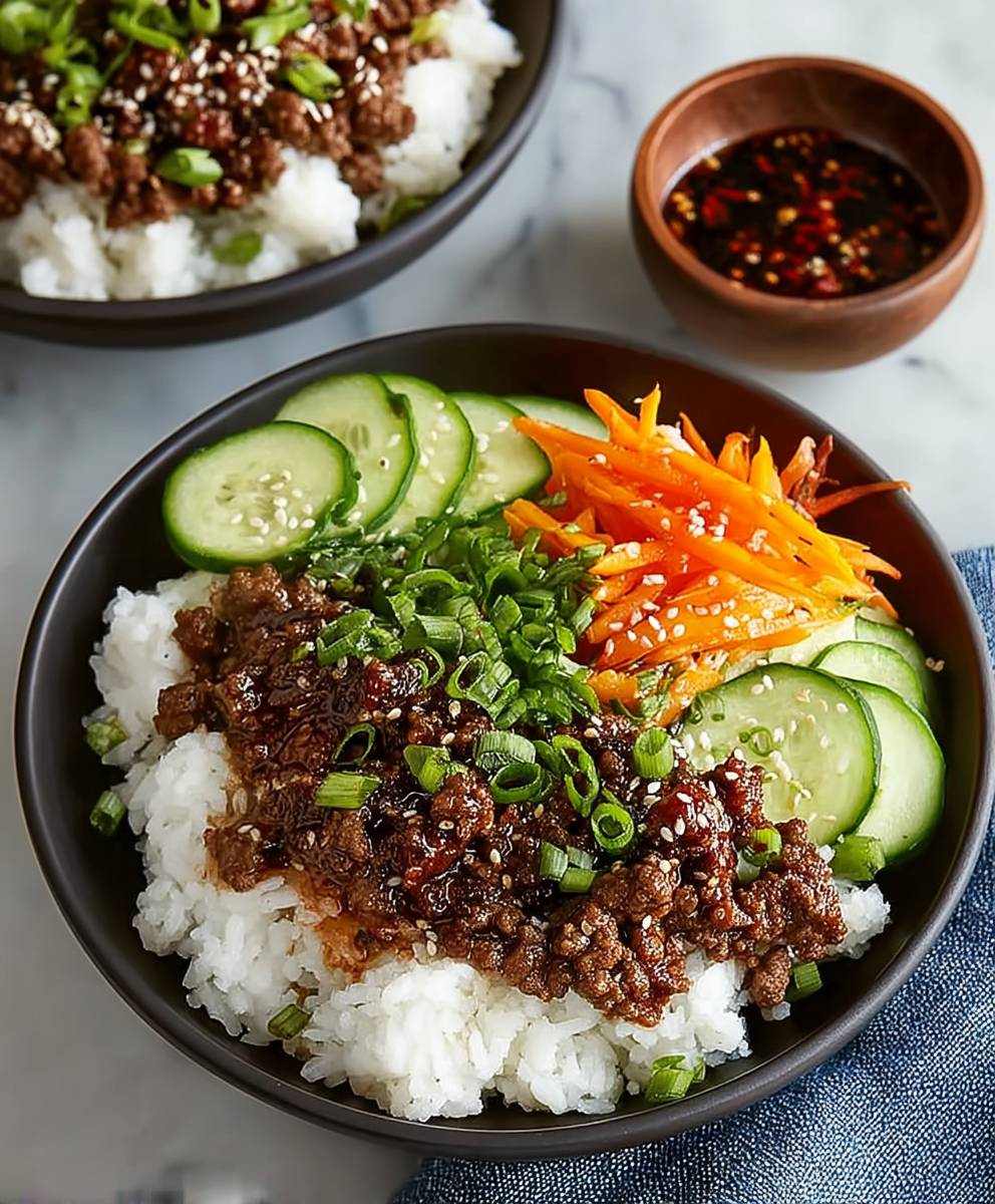 Korean ground beef bowl