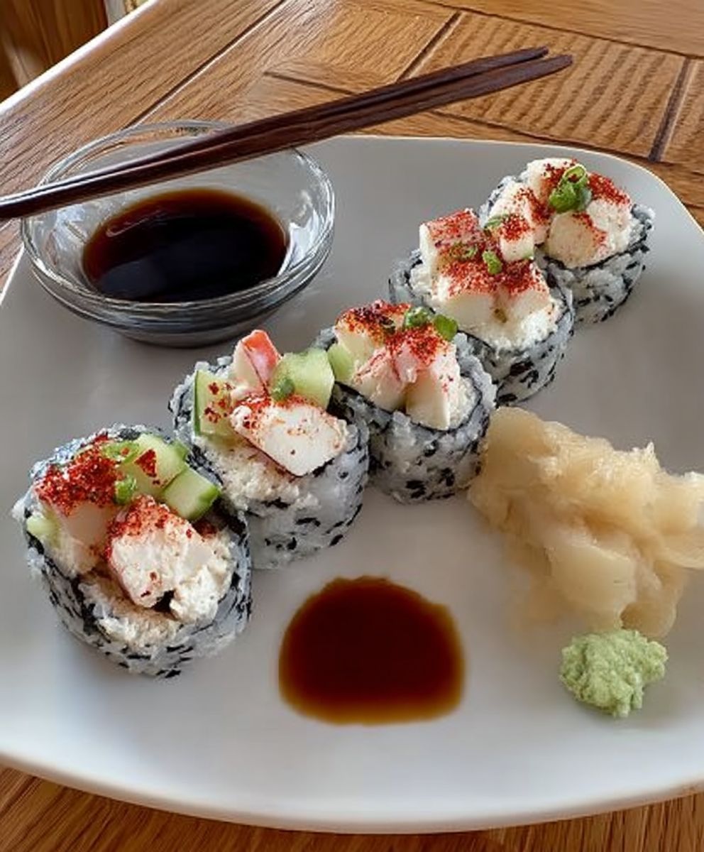 Crab cream cheese sushi