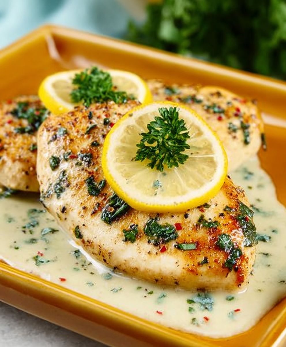 Lemon basil chicken skillet