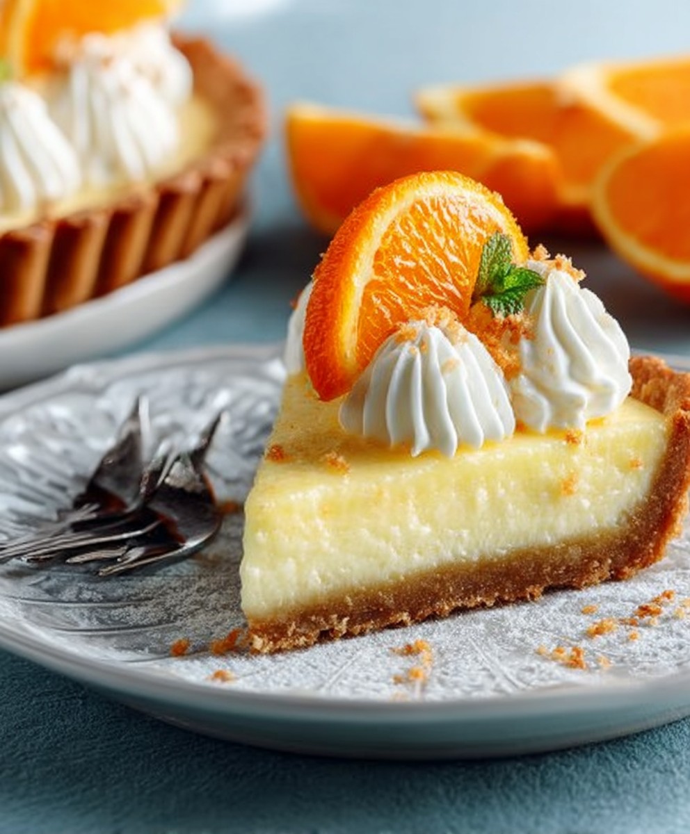 Orange ricotta tart
