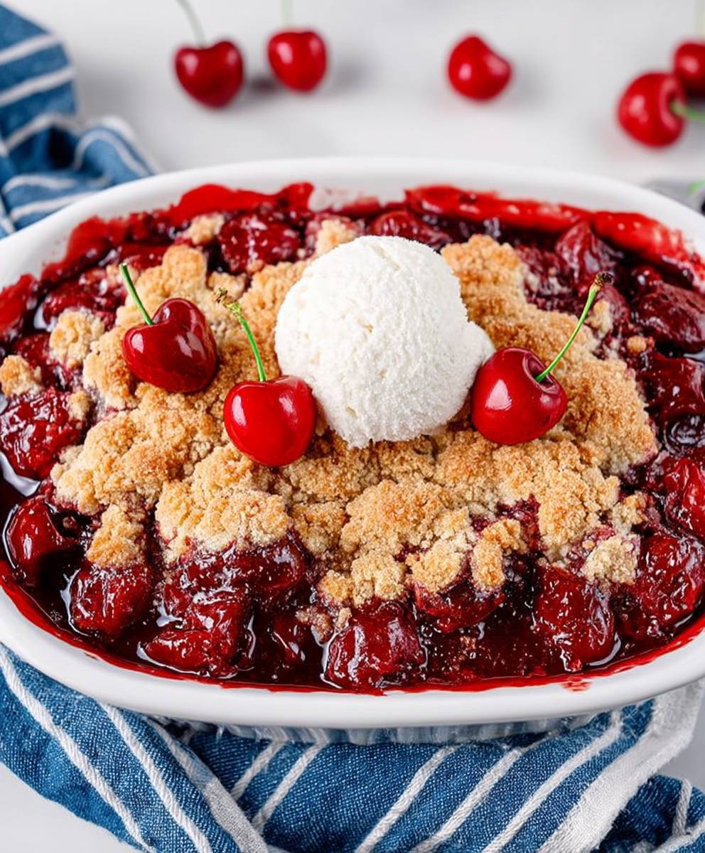 Michigan cherry cobbler