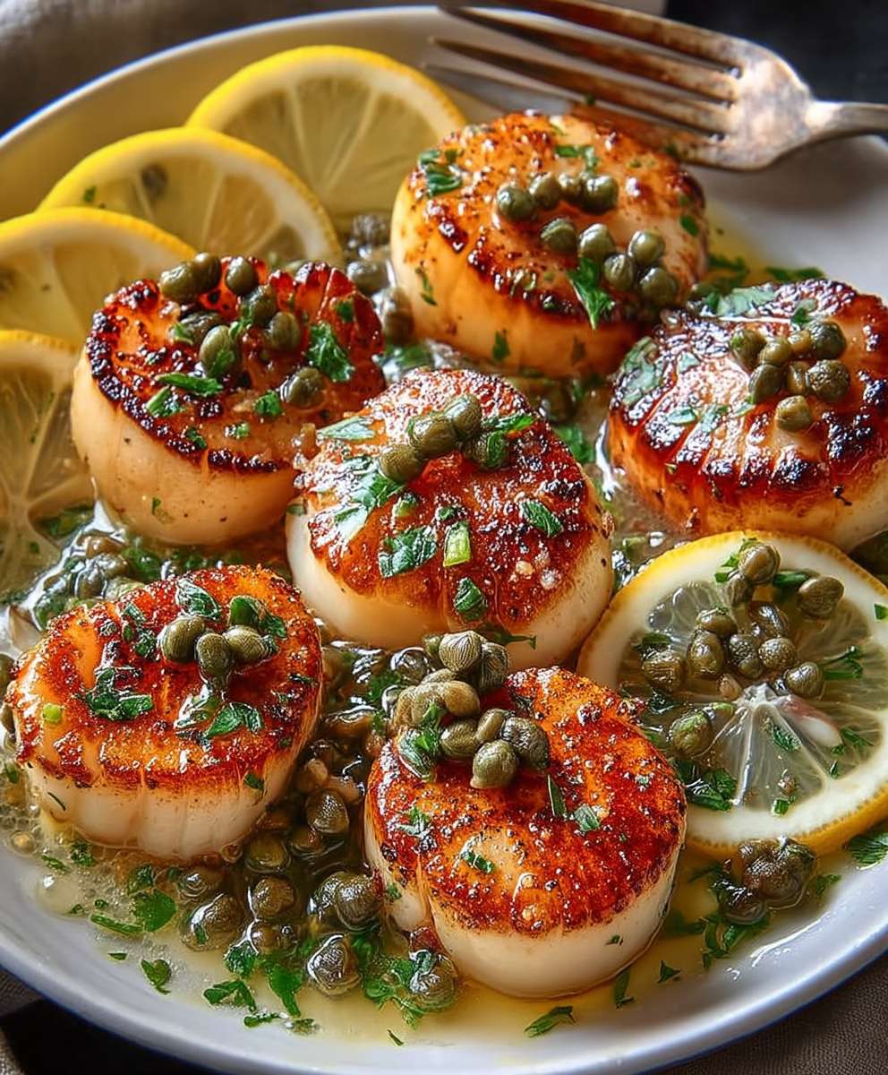 Seared Scallops Lemon Caper
