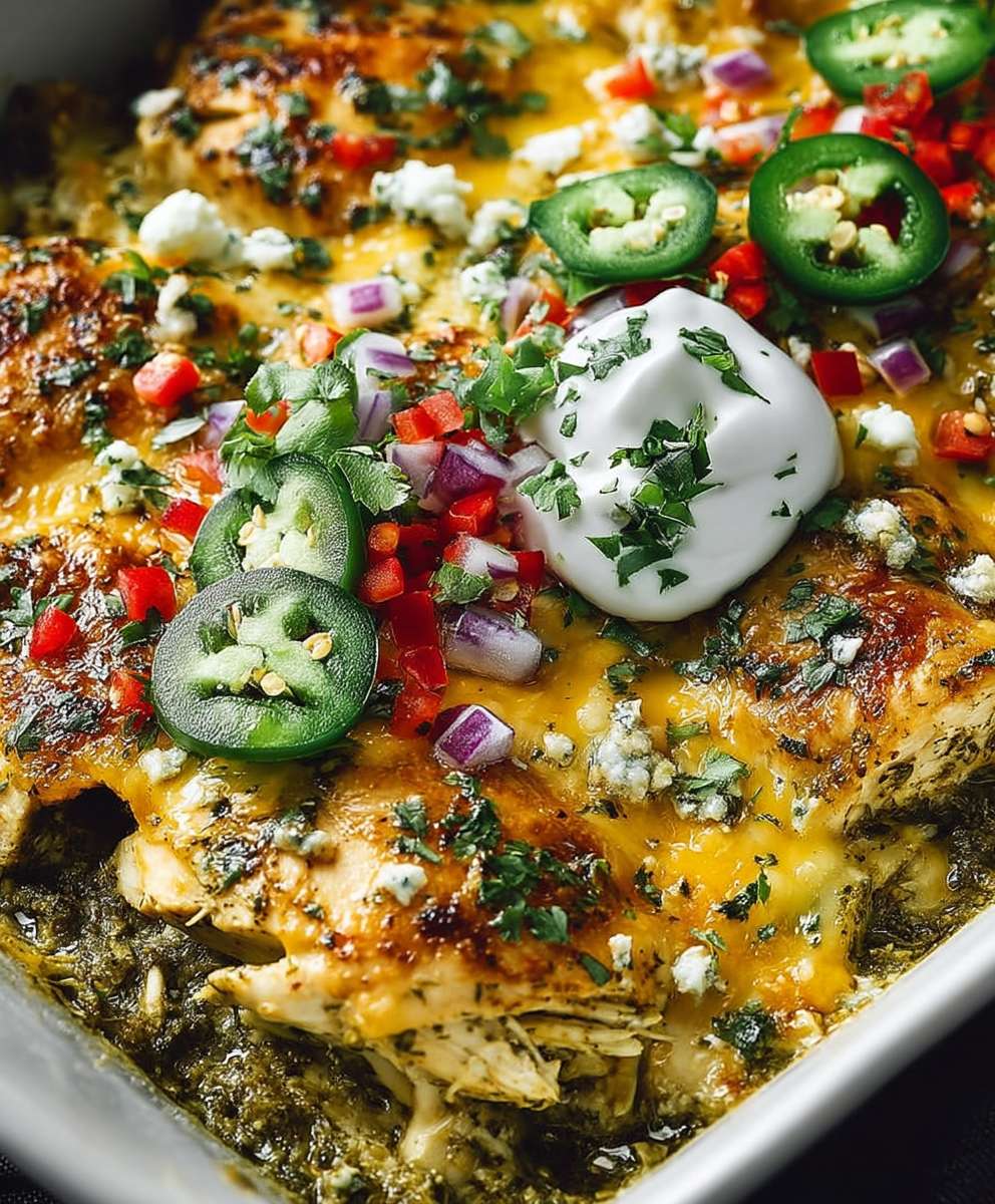 Salsa Verde Chicken Casserole