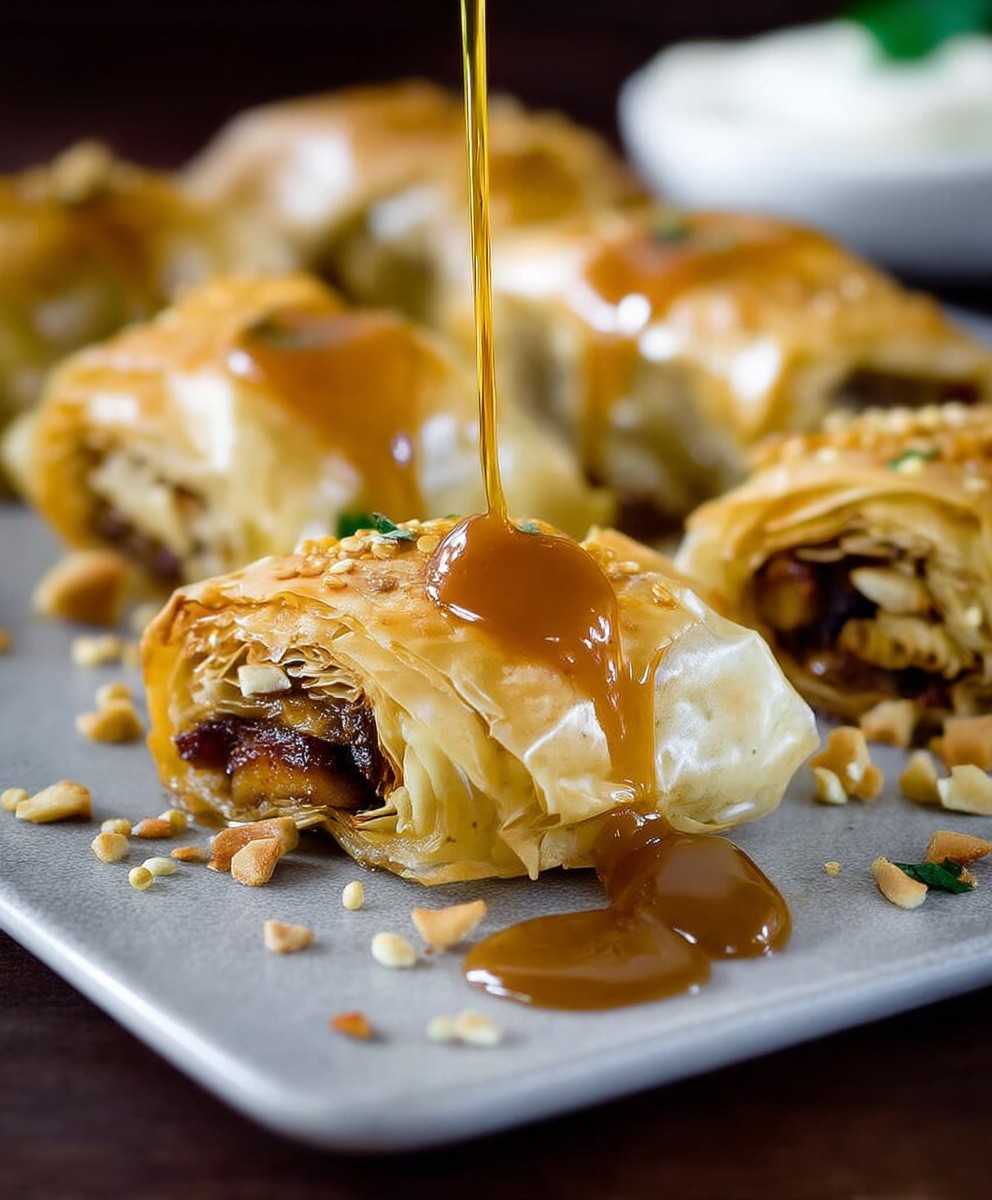 Tahini Phyllo Rolls