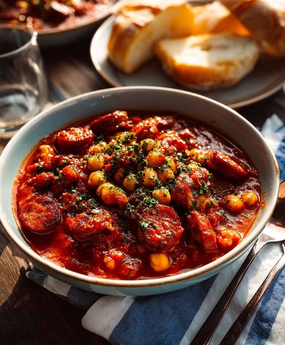 Chorizo chickpea stew