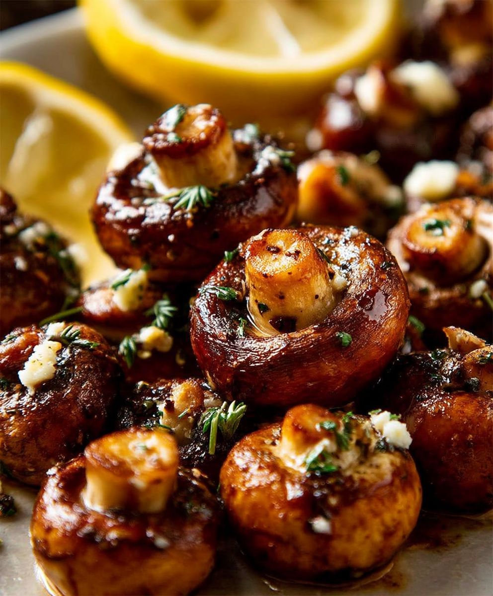 Garlic Butter Roasted Mushrooms
