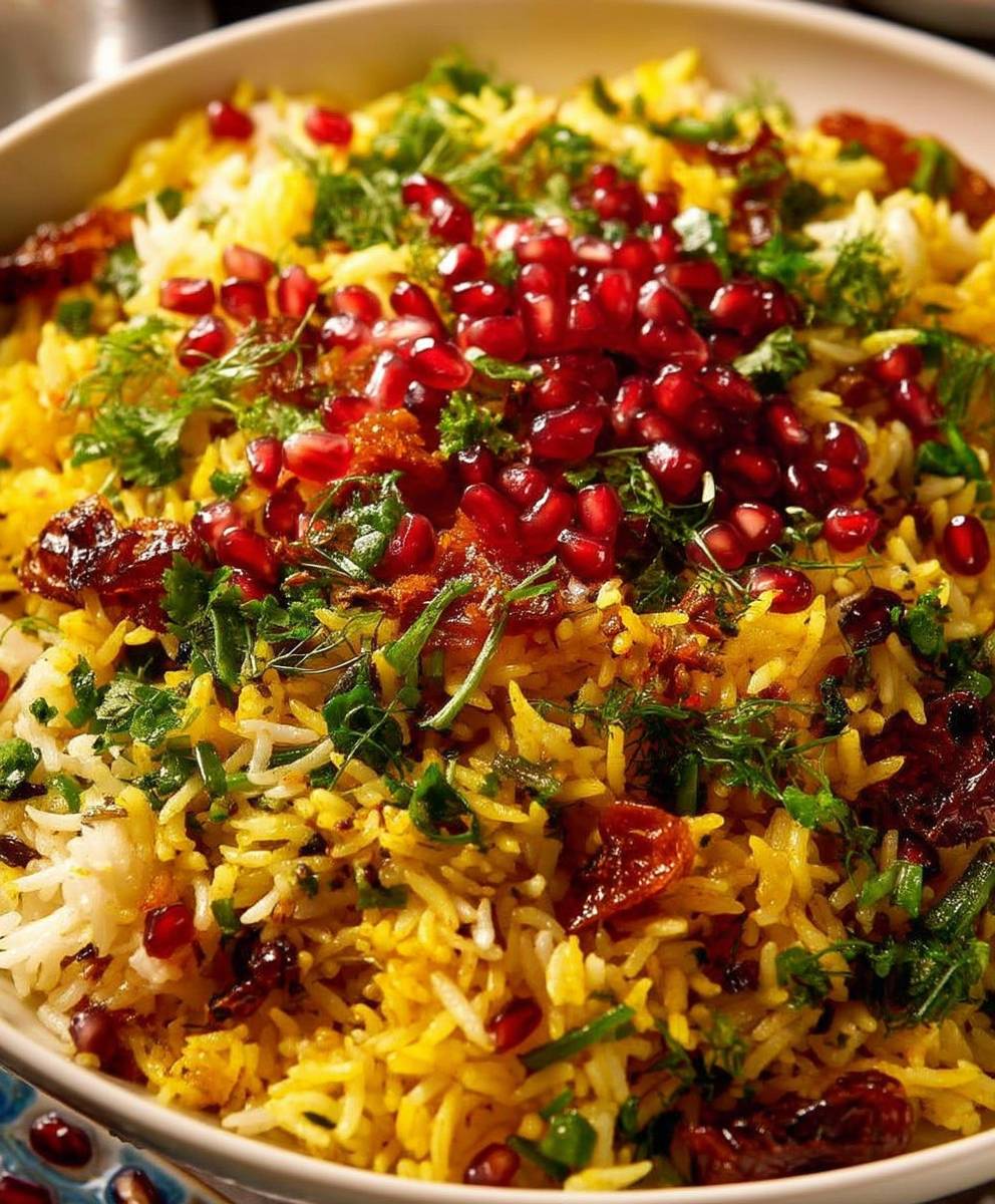Jewelled rice pilaf Easter