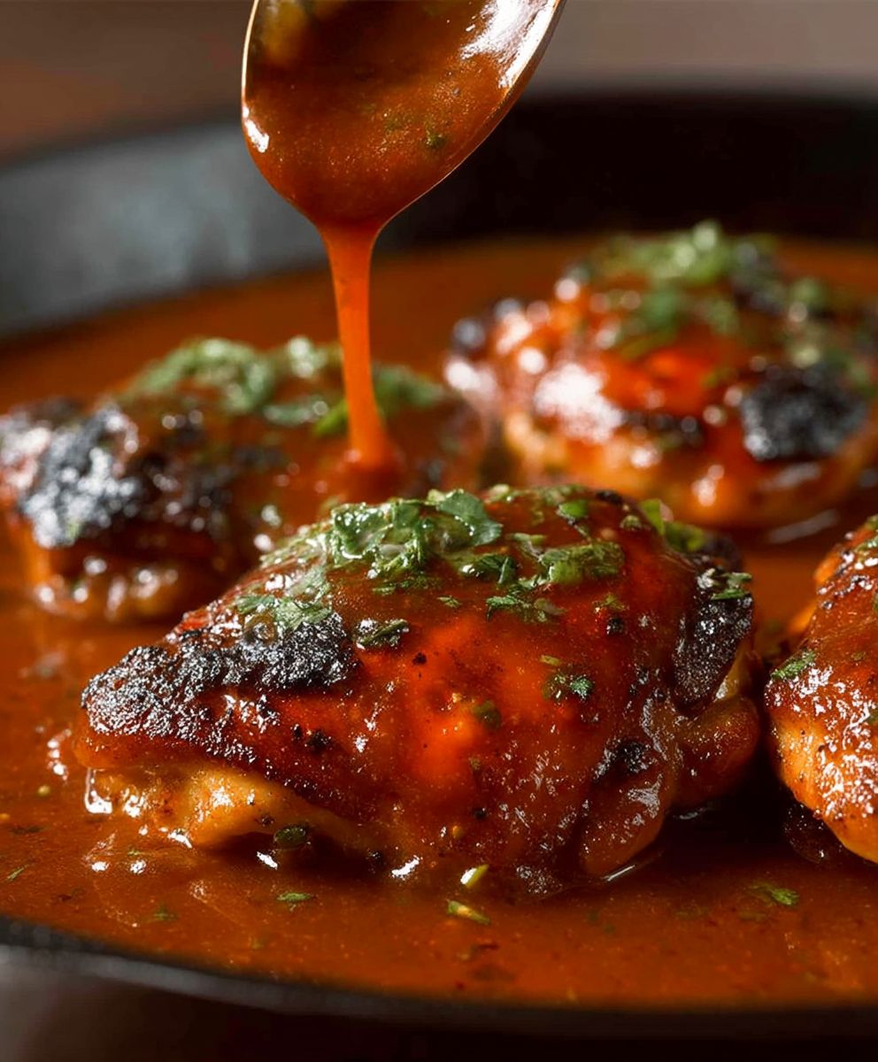 Sticky Pantry Chicken Thighs
