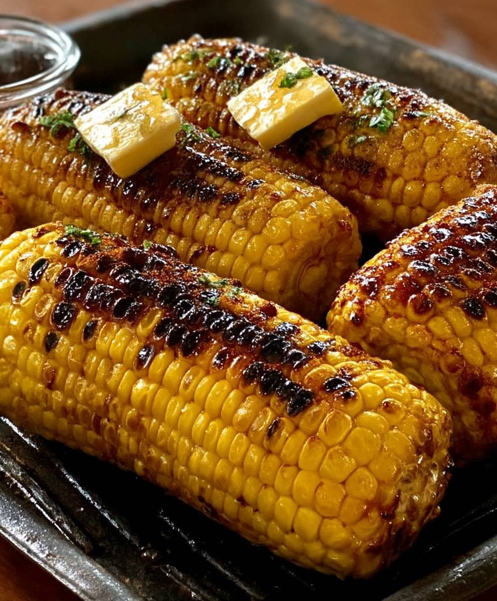 Grilled corn on the cob