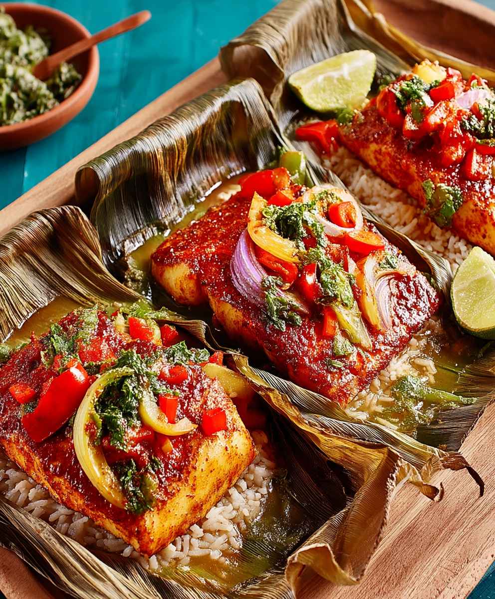 Achiote marinated fish
