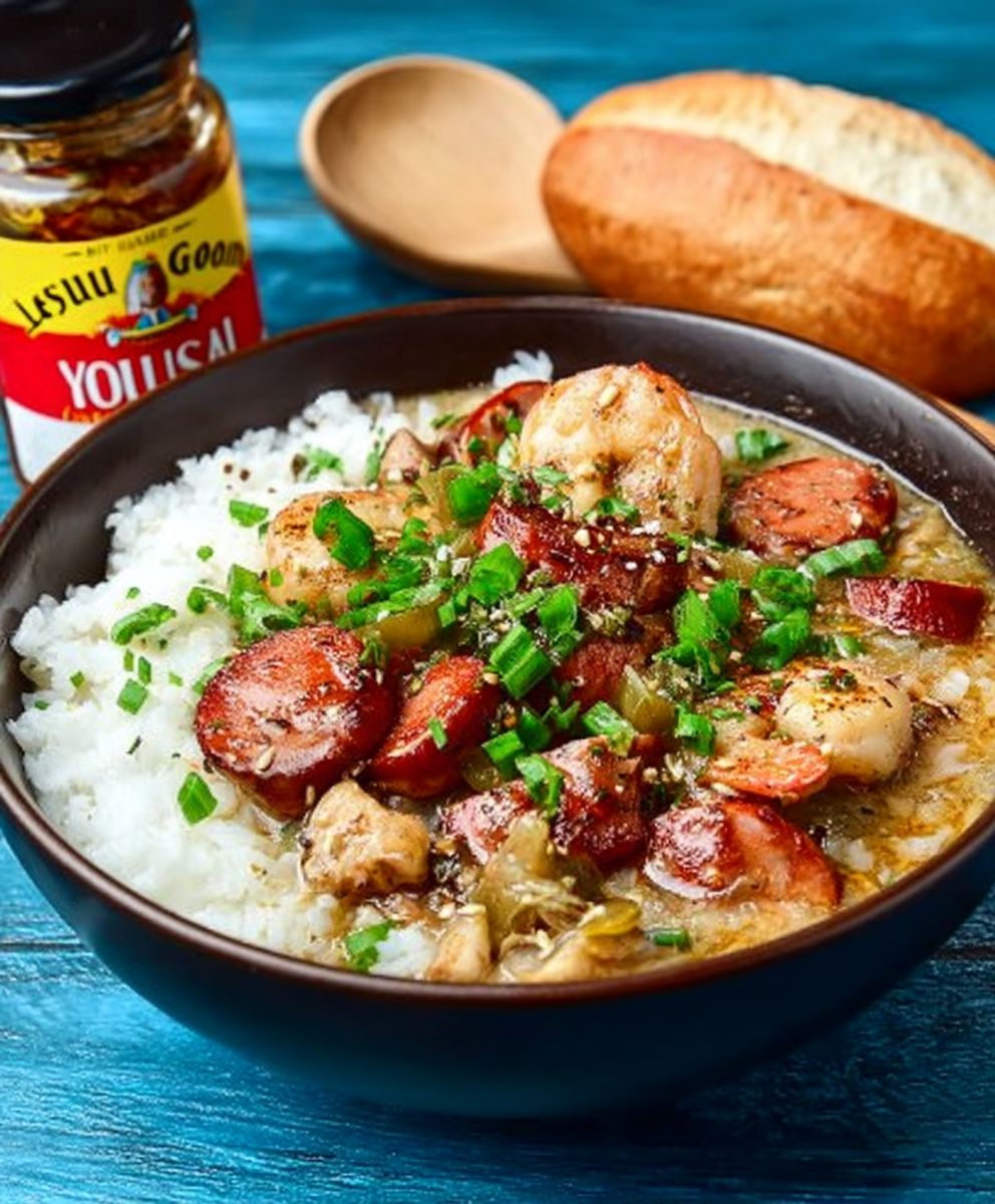 Chicken and andouille gumbo
