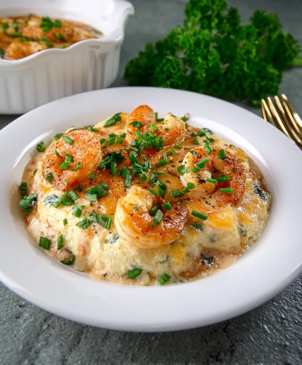 Shrimp and grits casserole
