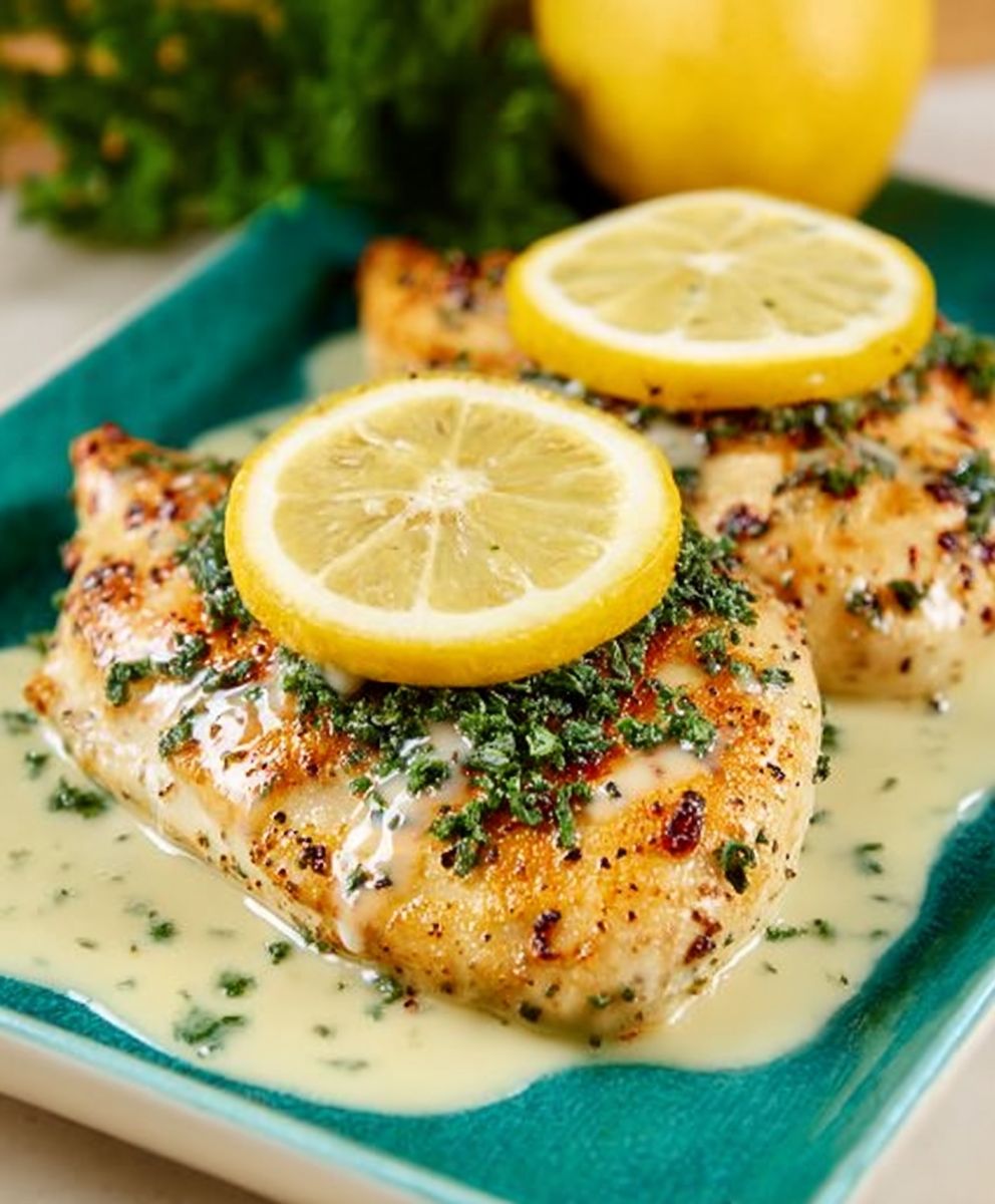 Lemon basil chicken skillet