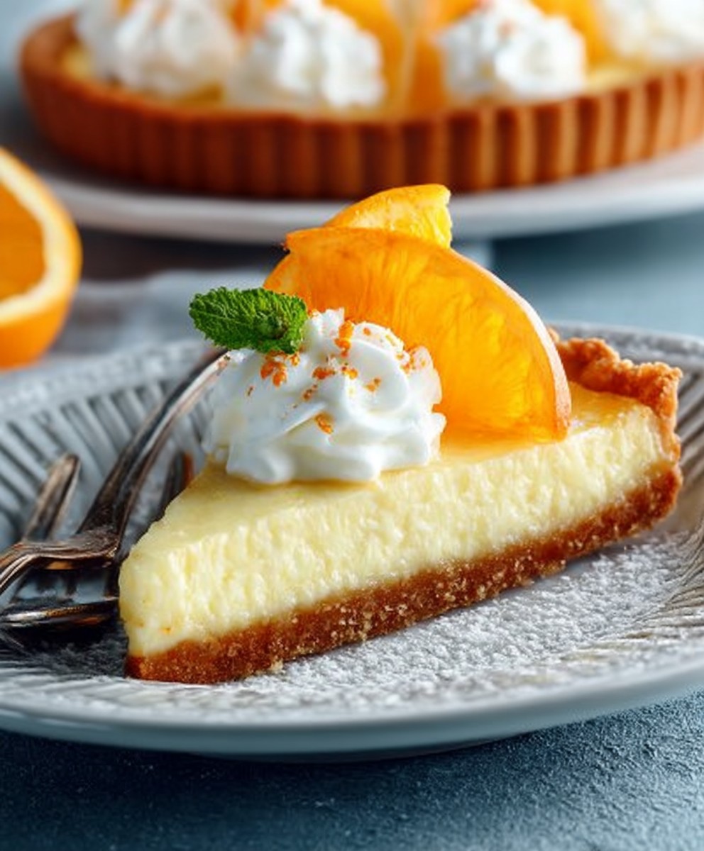 Orange ricotta tart