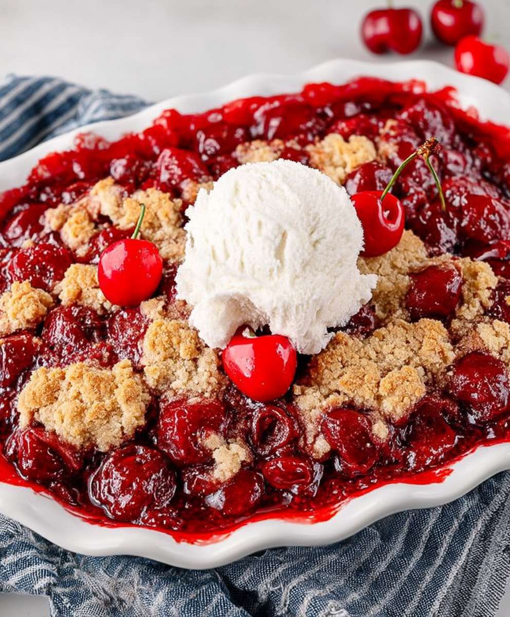 Michigan cherry cobbler